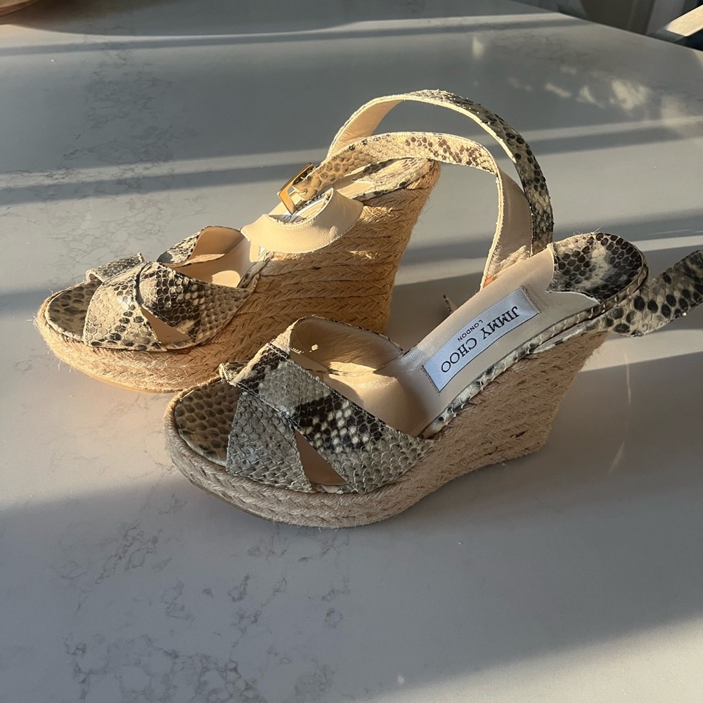 Jimmy Choo Snakeskin Espadrilles